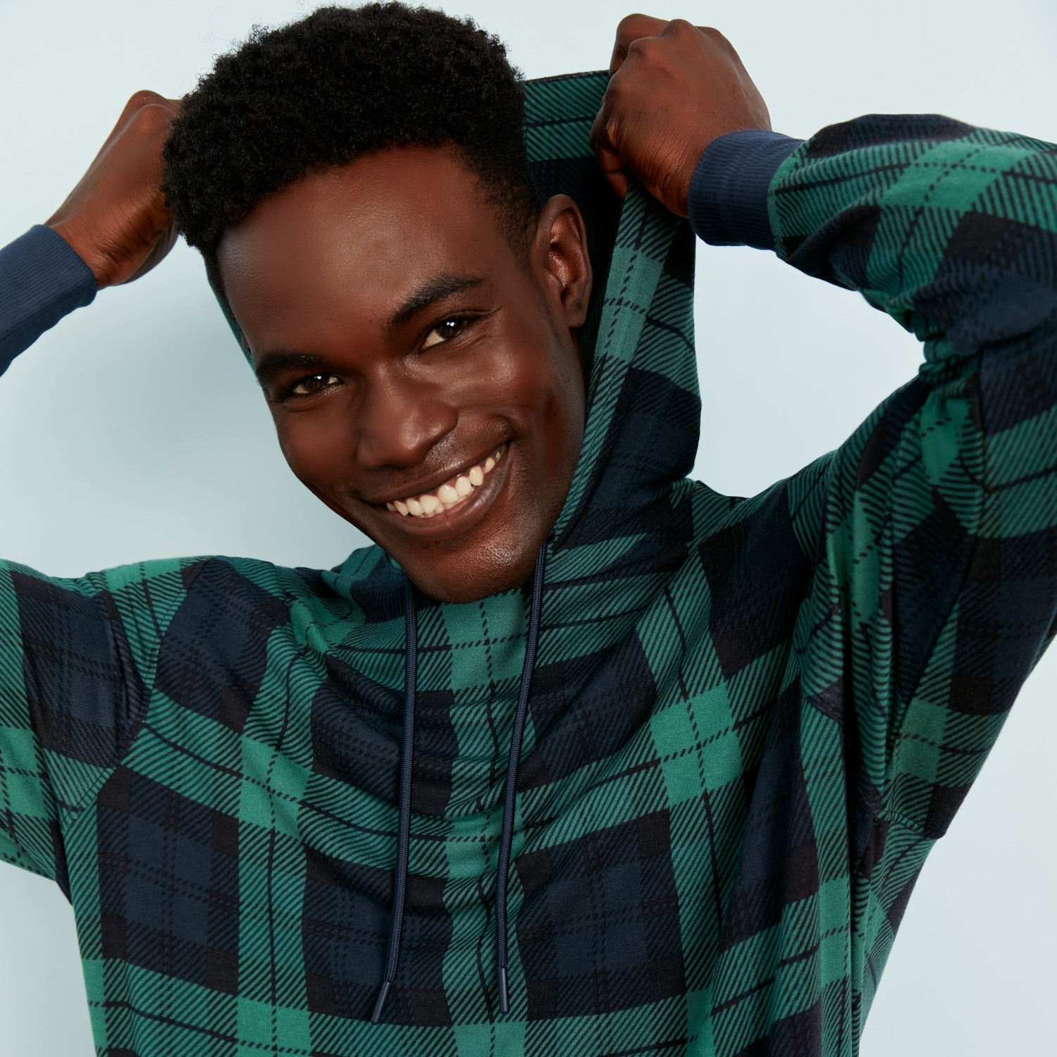 Modal French Terry House Hoodie | Black Watch/Navy