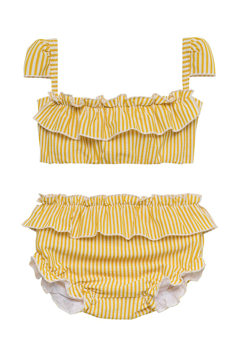 Kids | Cabana Bikini Set | Canary Stripe