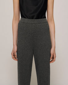 Womens | Keira Ribbed-Knit Pants | Graphite