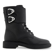 Gobetta Bootie Low Block Heel | Black Pebble Pebble Leather