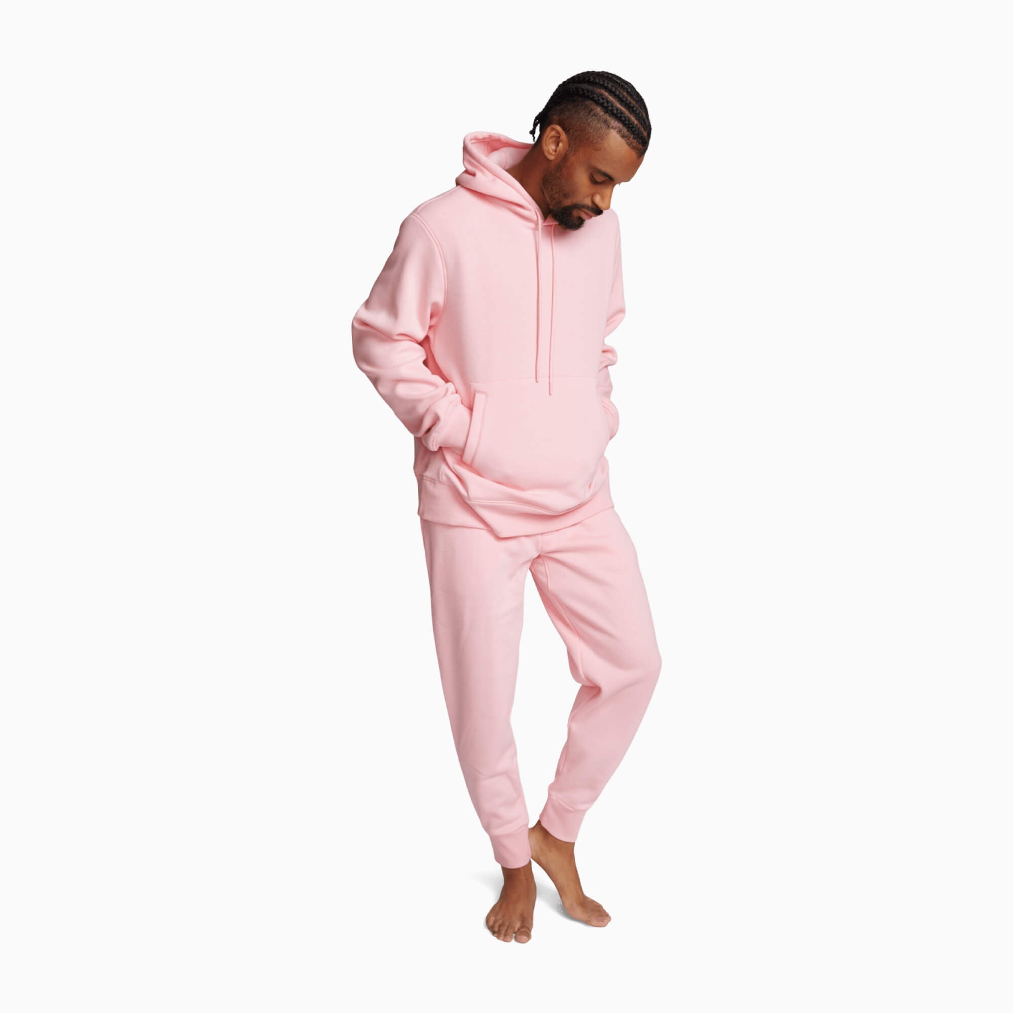 Heavyweight Recycled Fleece Joggers | Flamingo