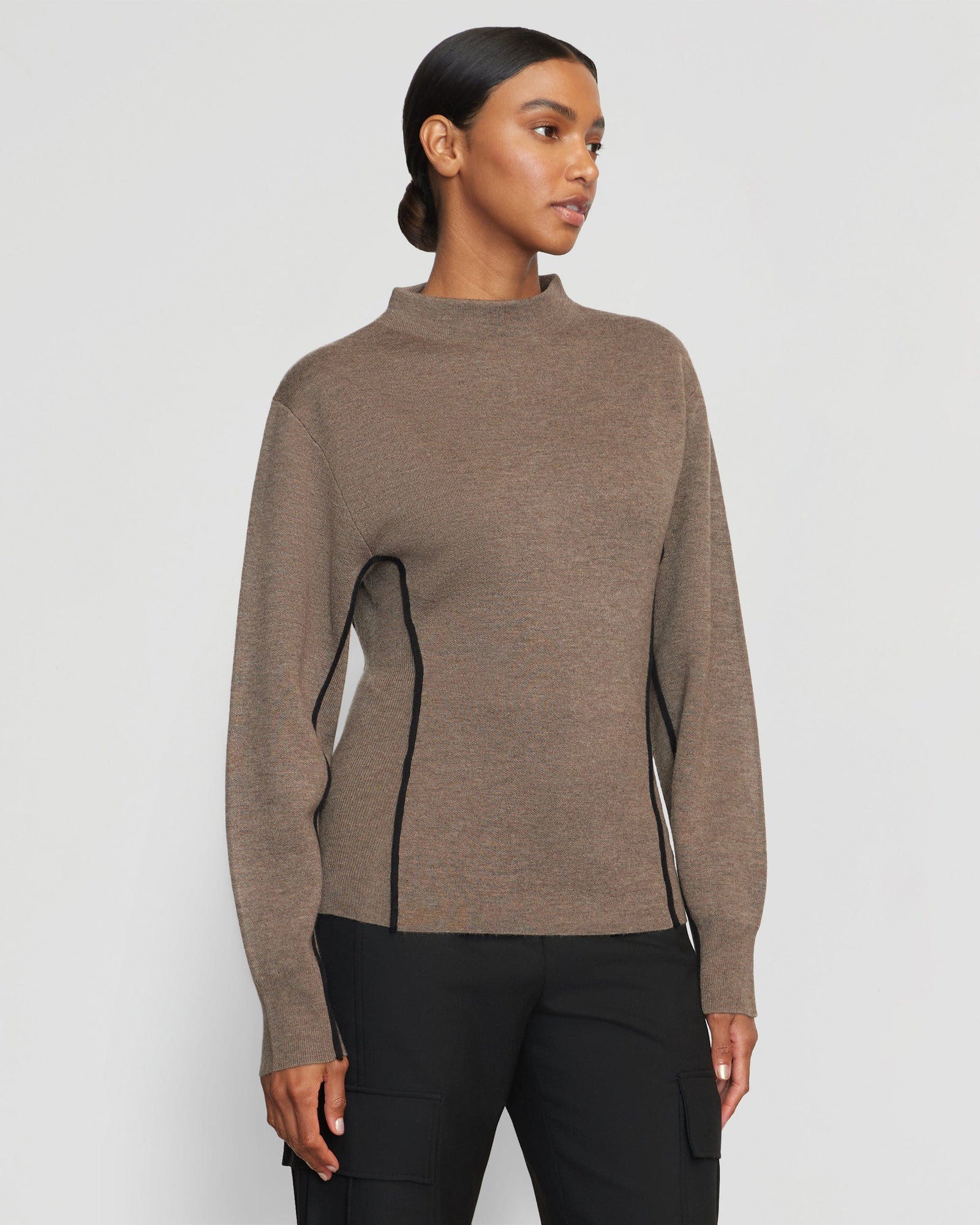 Luisa | Clarice Contrast-Piping Sweater in Size Small