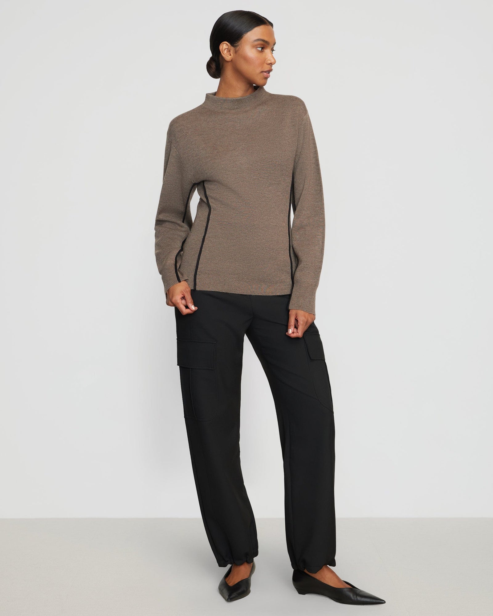Luisa | Clarice Contrast-Piping Sweater in Size Small