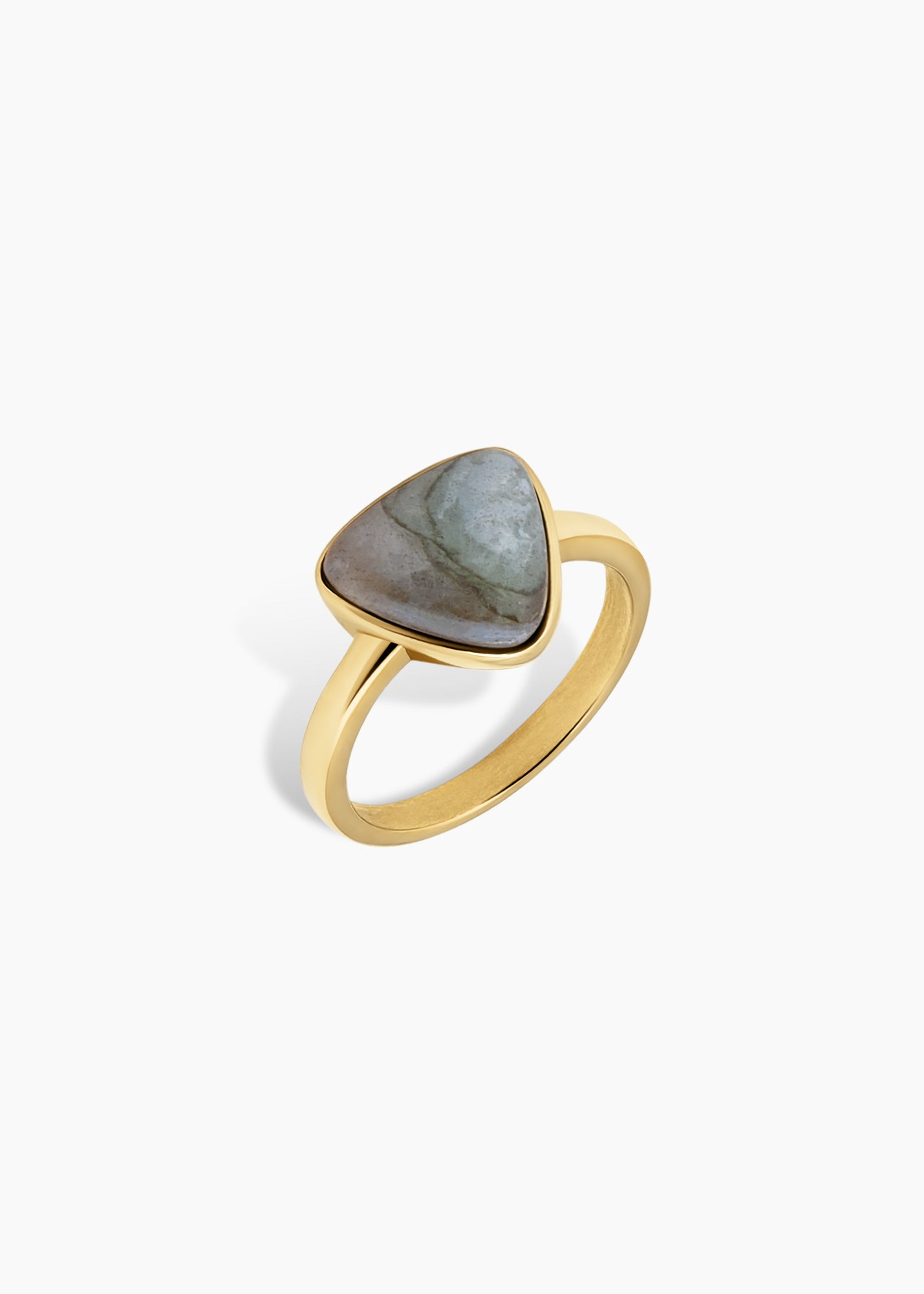 Clover Ring | Labradorite | 14K Gold Plated