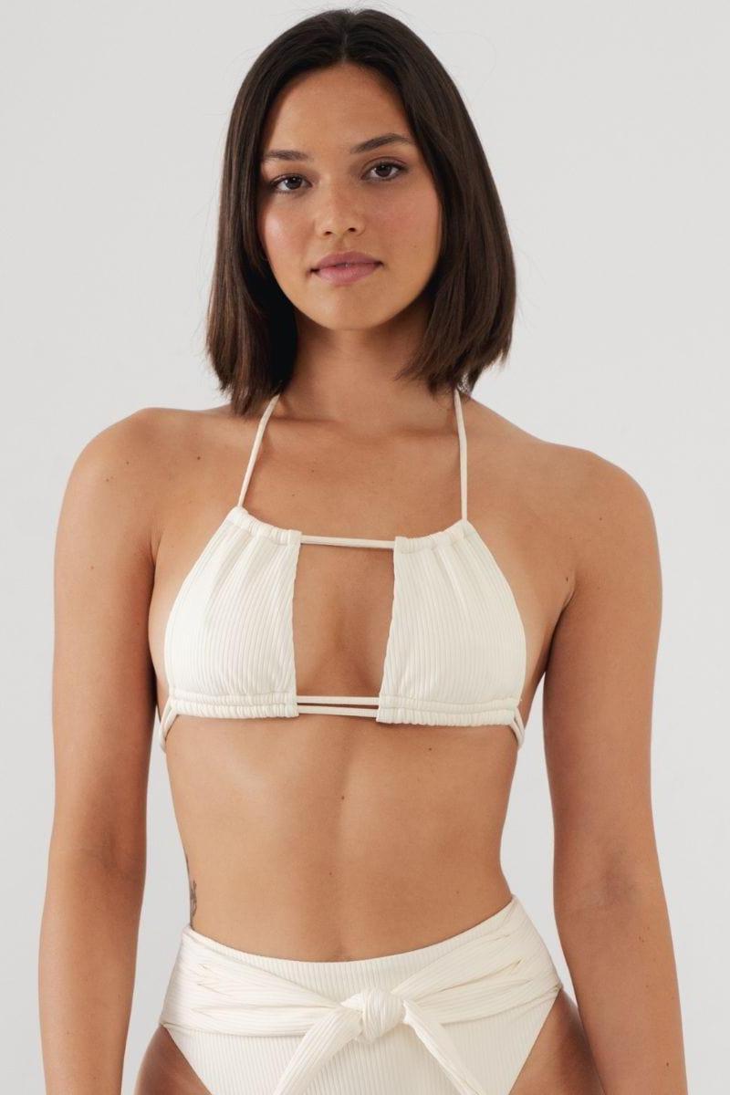 Brasil Bikini Top | Cream Rib