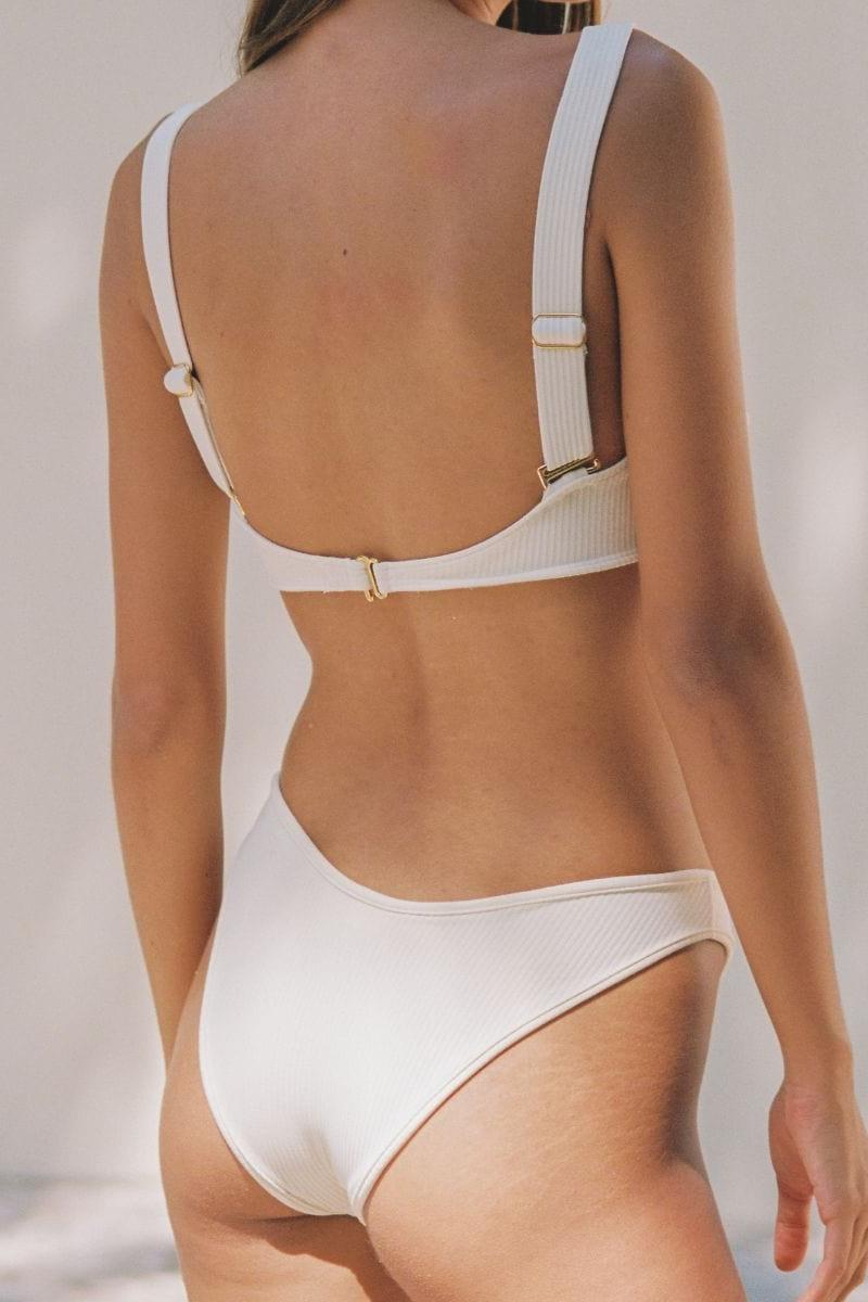 Bustier Bikini Top | Cream Rib