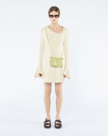 Womens | Elva Textured Boucle Tweed Dress | Creme