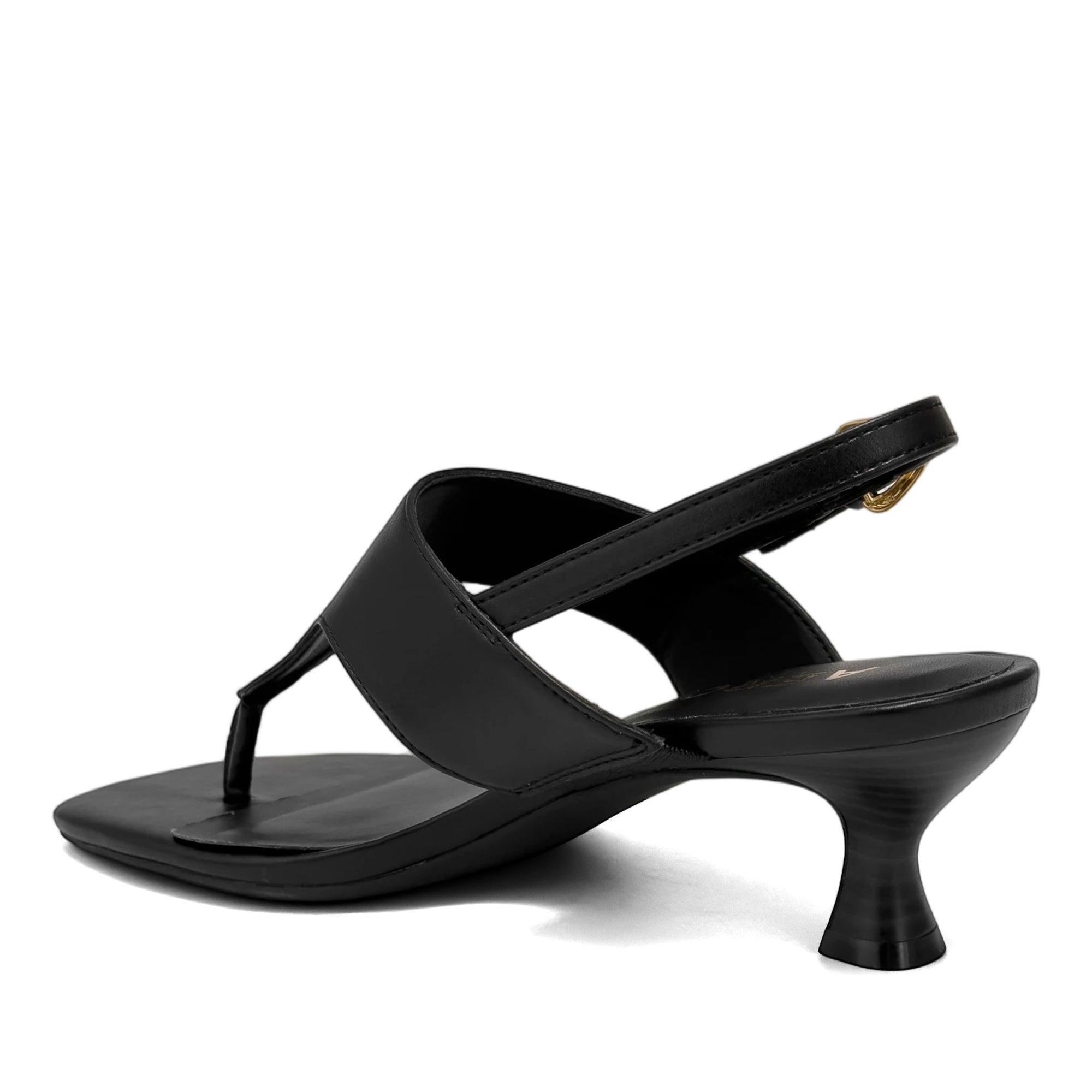 Kora Sandal Heel | Black Faux Nappa