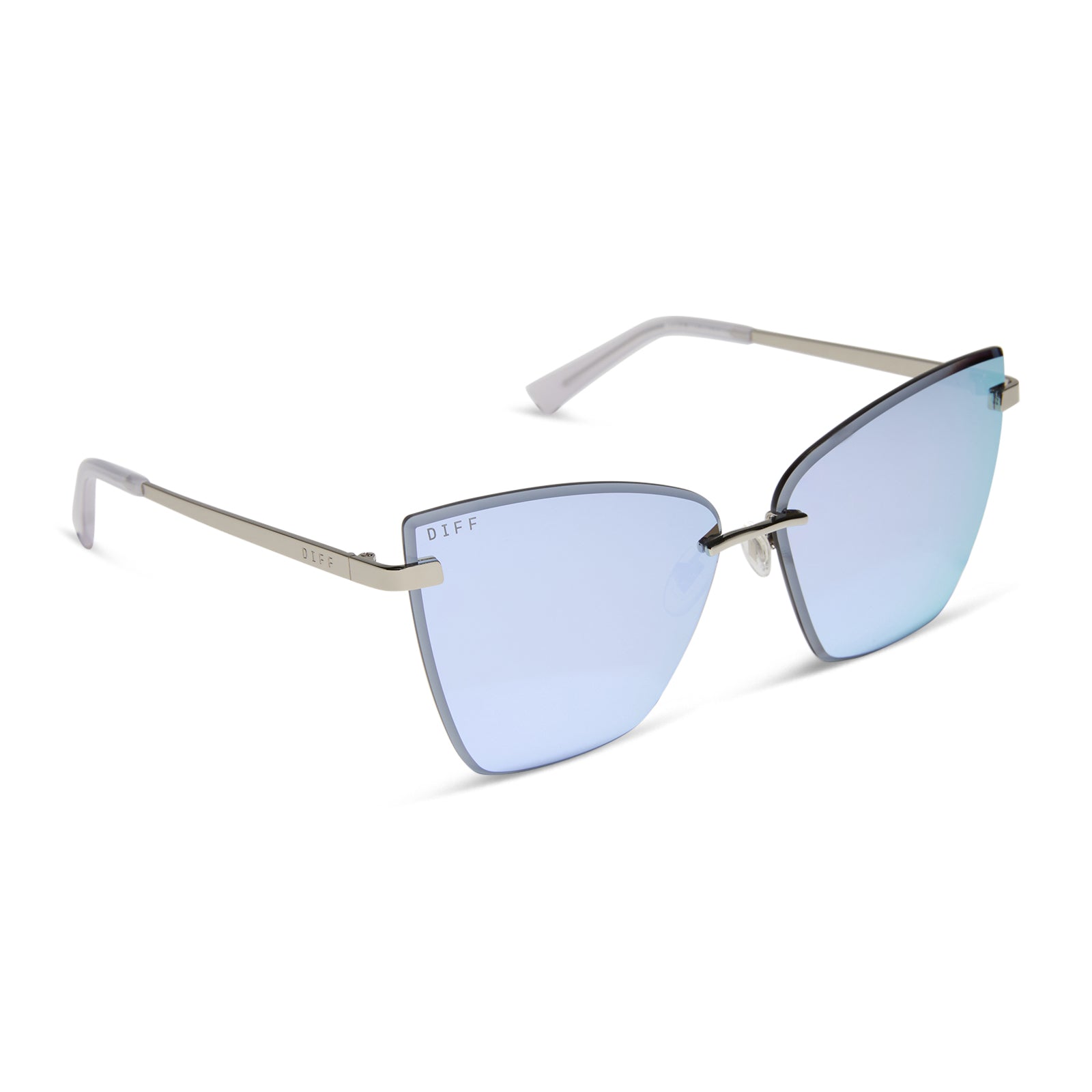 Womens | Becky V Sunglasses | Silver | Lavender Lenses