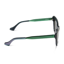 Womens | Elphaba Emerald Sunglasses | Enchanting Emerald To Black | Shadowy Grey Lenses