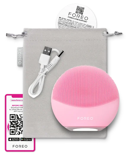 LUNA 4 mini Deep Cleansing Dual-Sided Facial Cleansing Massager | Pearl Pink