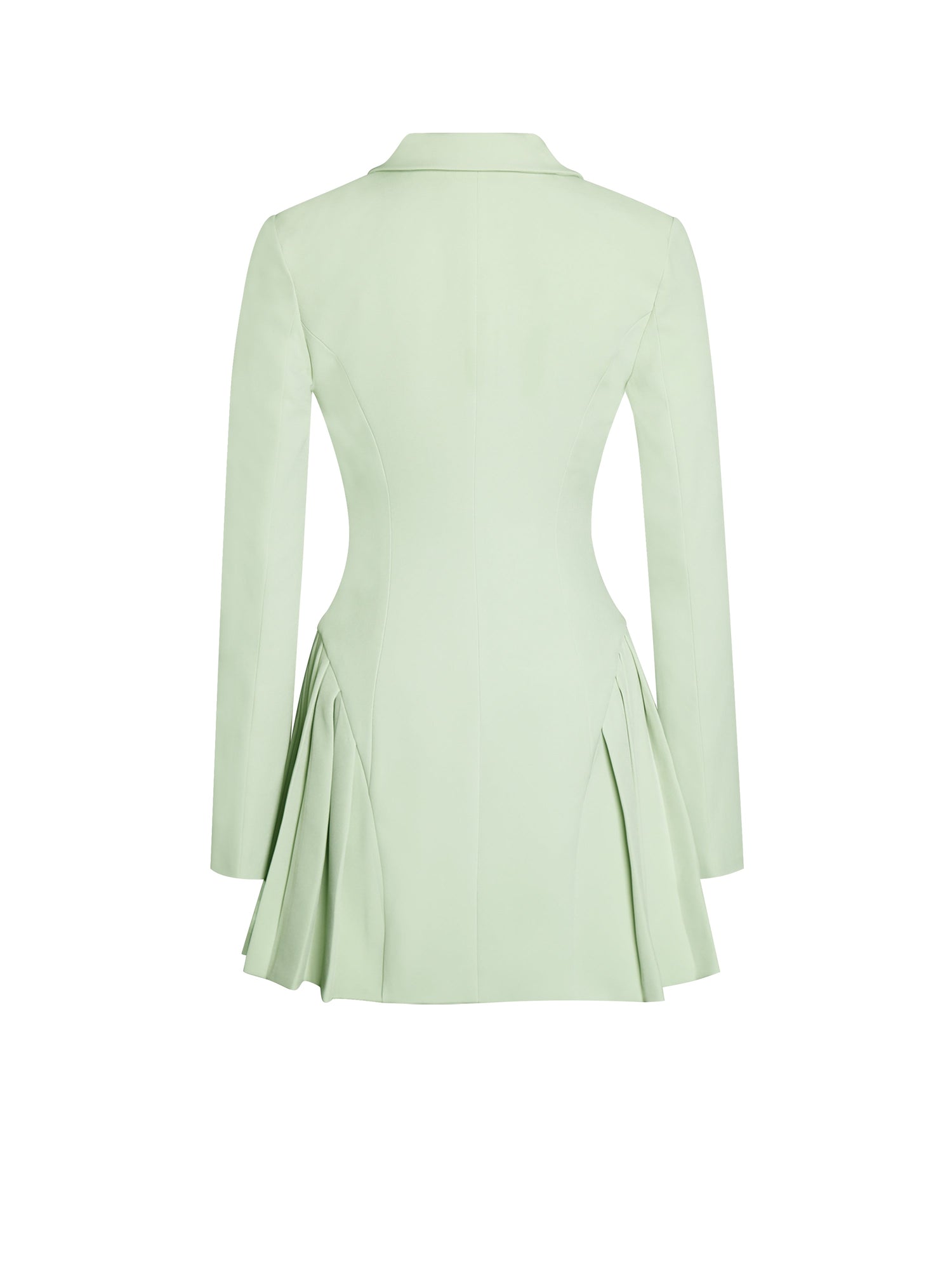 Delia Blazer Dress with Pleated Detail | Pistachio Green