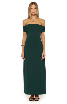 Erica Crepe Off the Shoulder Maxi Dress | Teal