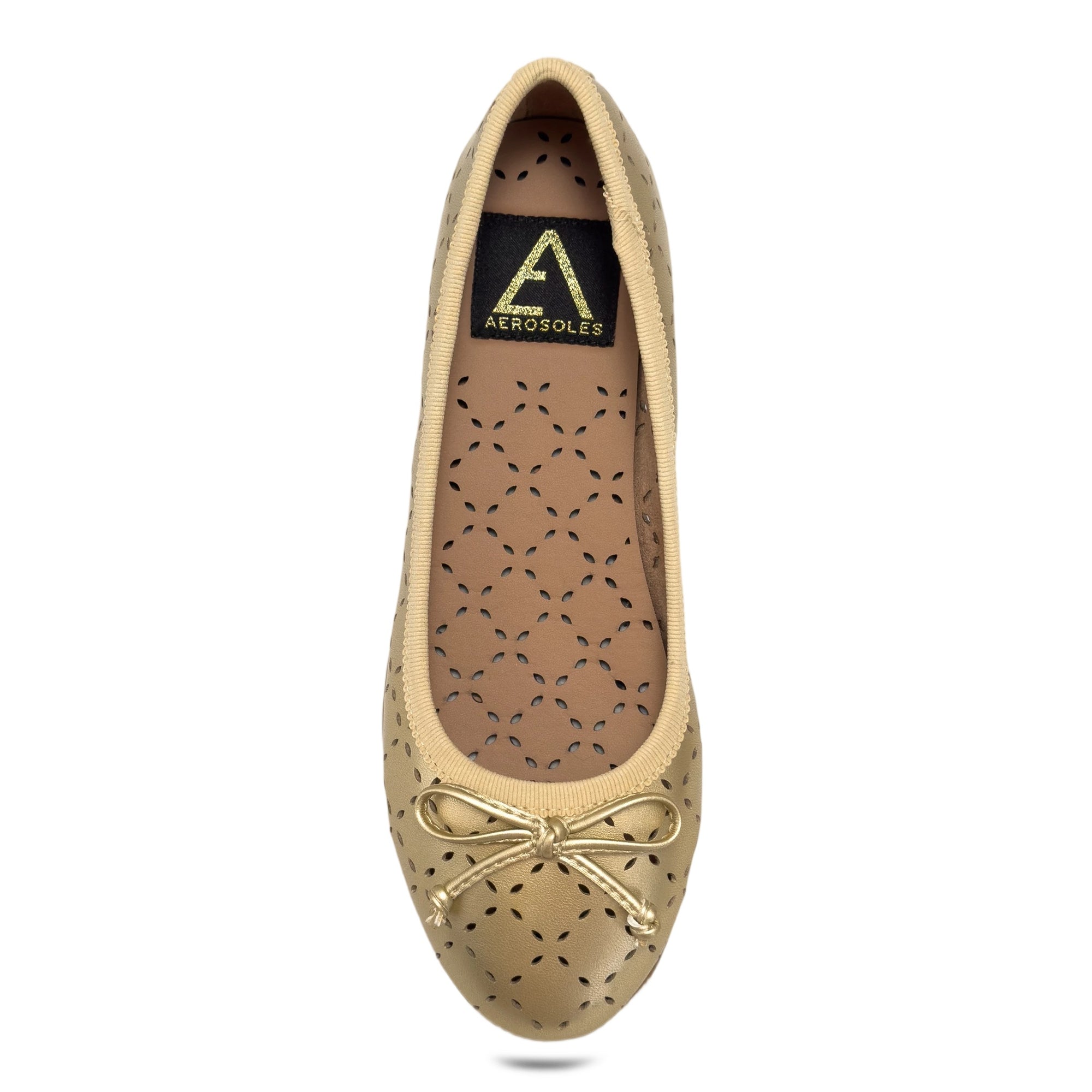 Beyla Casual Flat | Soft Gold Faux Nappa