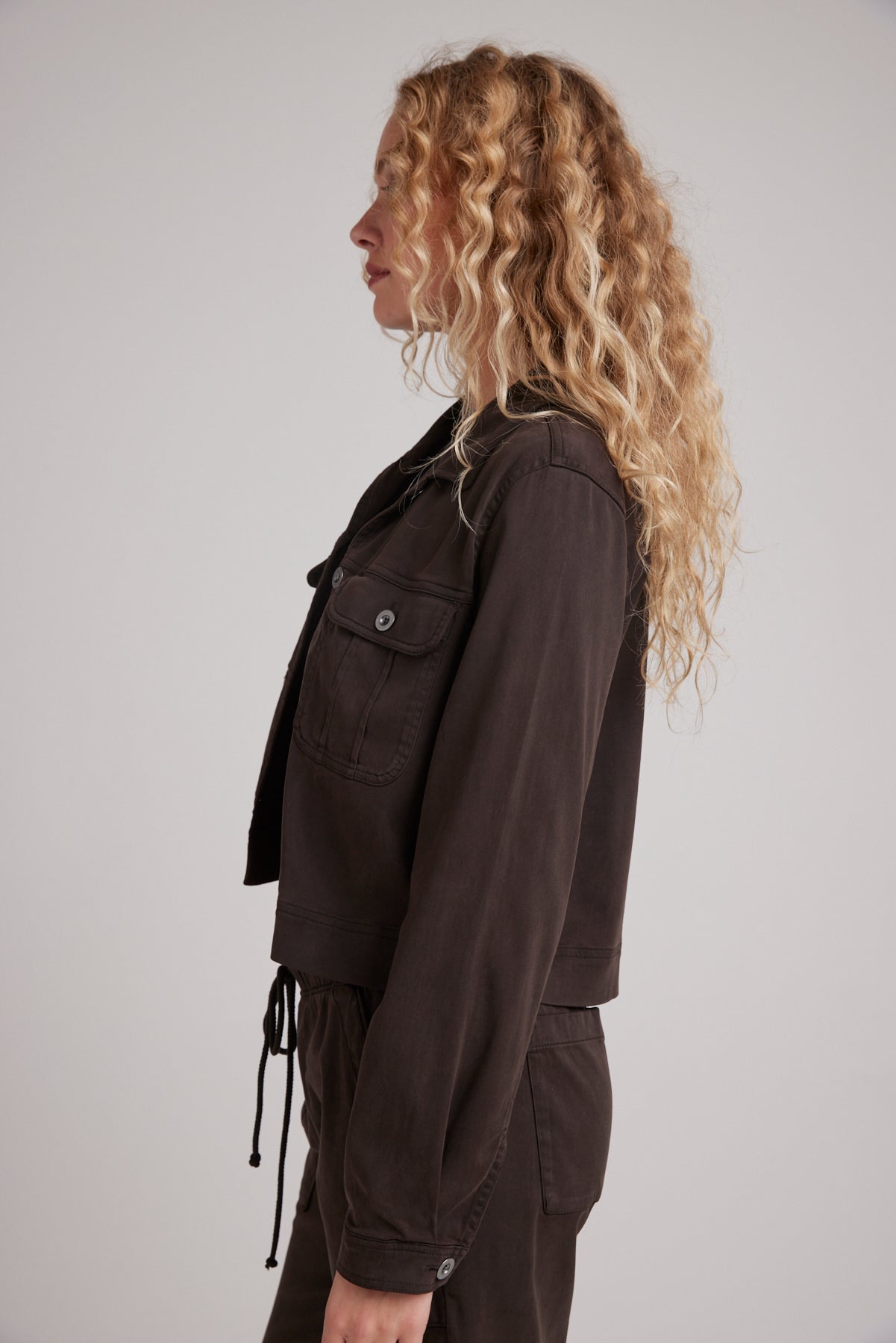 Flap Pocket Utility Jacket - Quartz Brown