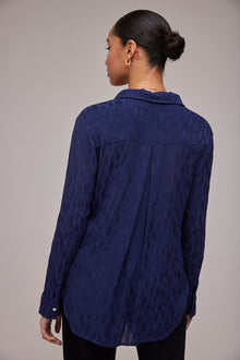 Flowy Button Down - Twilight Navy