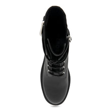 Gobetta Bootie Low Block Heel | Black Pebble Pebble Leather