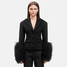 OW Collection FRANCES Wool Blazer Blazer 121 - Black