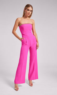 Elore Crepe Jumpsuit | Magenta