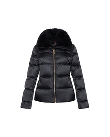 Après-Ski Jacket With Detachable Toscana Shearling Lamb Collar | Women | Black x Black (V1)