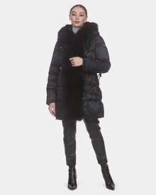 Après-Ski Jacket With Toscana Shearling Lamb Tuedo | Women | Black x Black