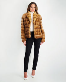 Horizontal Russian Sable Jacket | Women | Golden