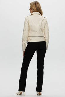 Leather Jacket | Women | Ivory