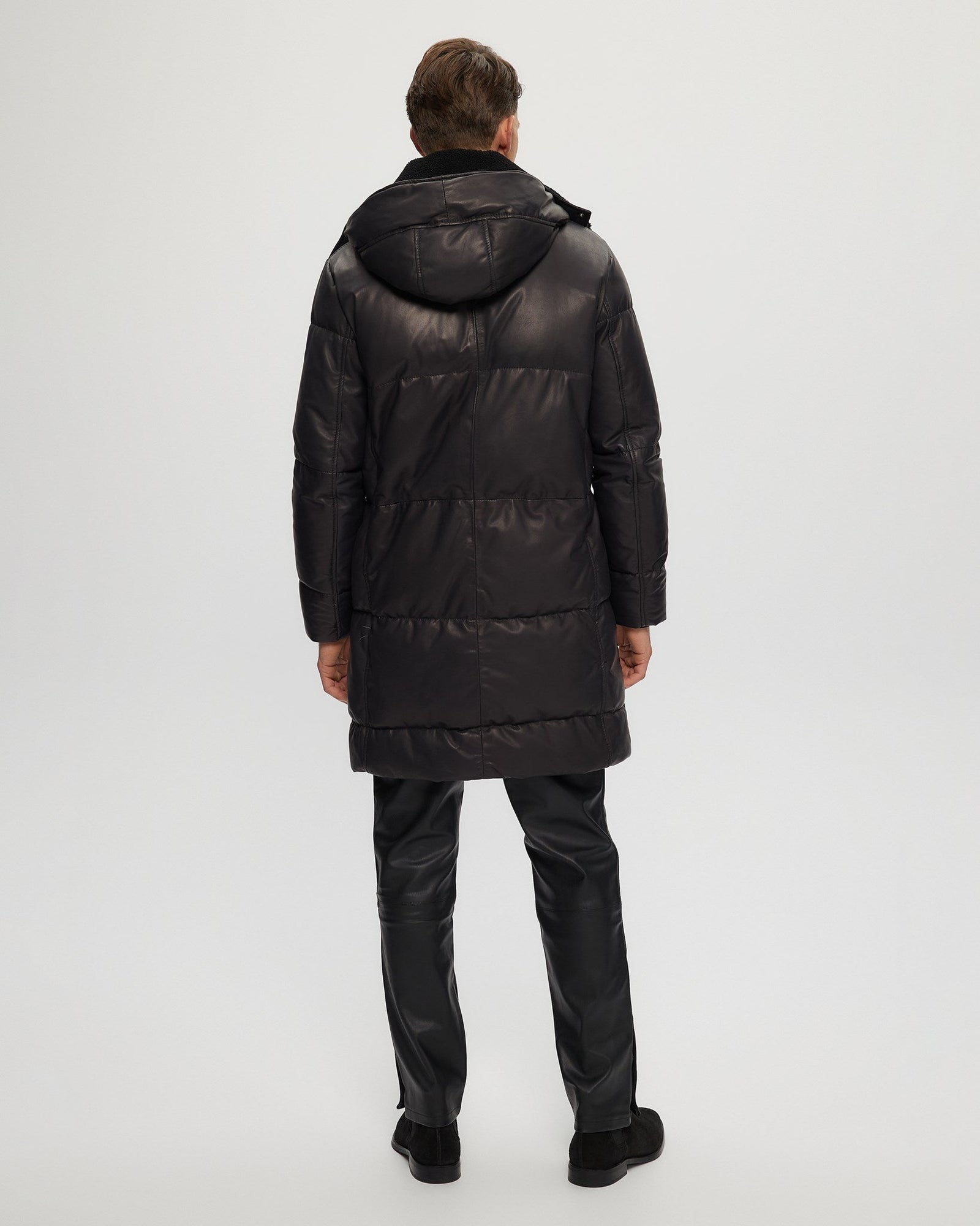 Après-Ski Parka With Detachable Select Shearling Lamb Collar | Men | Dark Charcoal x Black