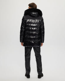 Après-Ski Parka With Detachable Toscana Shearling Lamb Hood Trim | Men | Black x Black (V1)