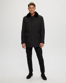 Fabric Jacket With Select Shearling Lamb Lining | Men | Black x Black