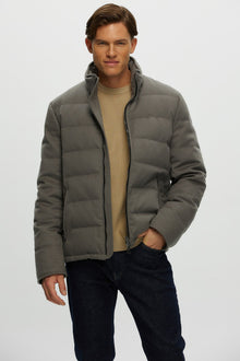 Loro Piana Cashmere Quilted Down Jacket | Men | Gray