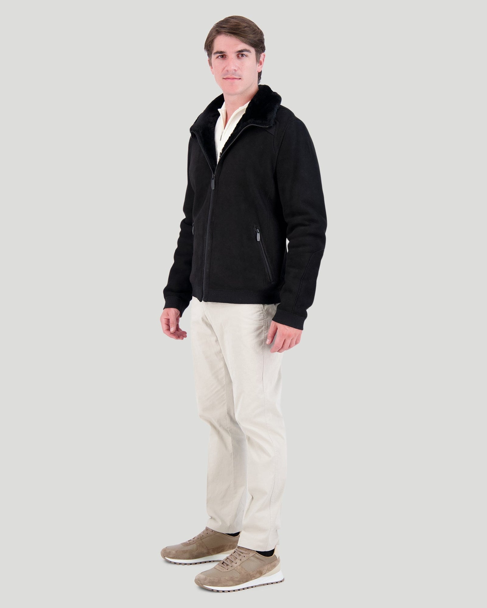 Select Shearling Lamb Jacket | Men | Black (V1)