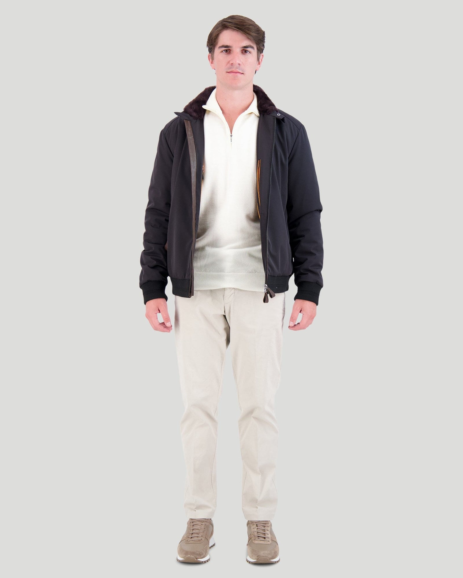 Select Shearling Lamb Jacket | Men | Black (V1)