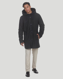 Select Shearling Lamb Parka | Men | Navy Pattern