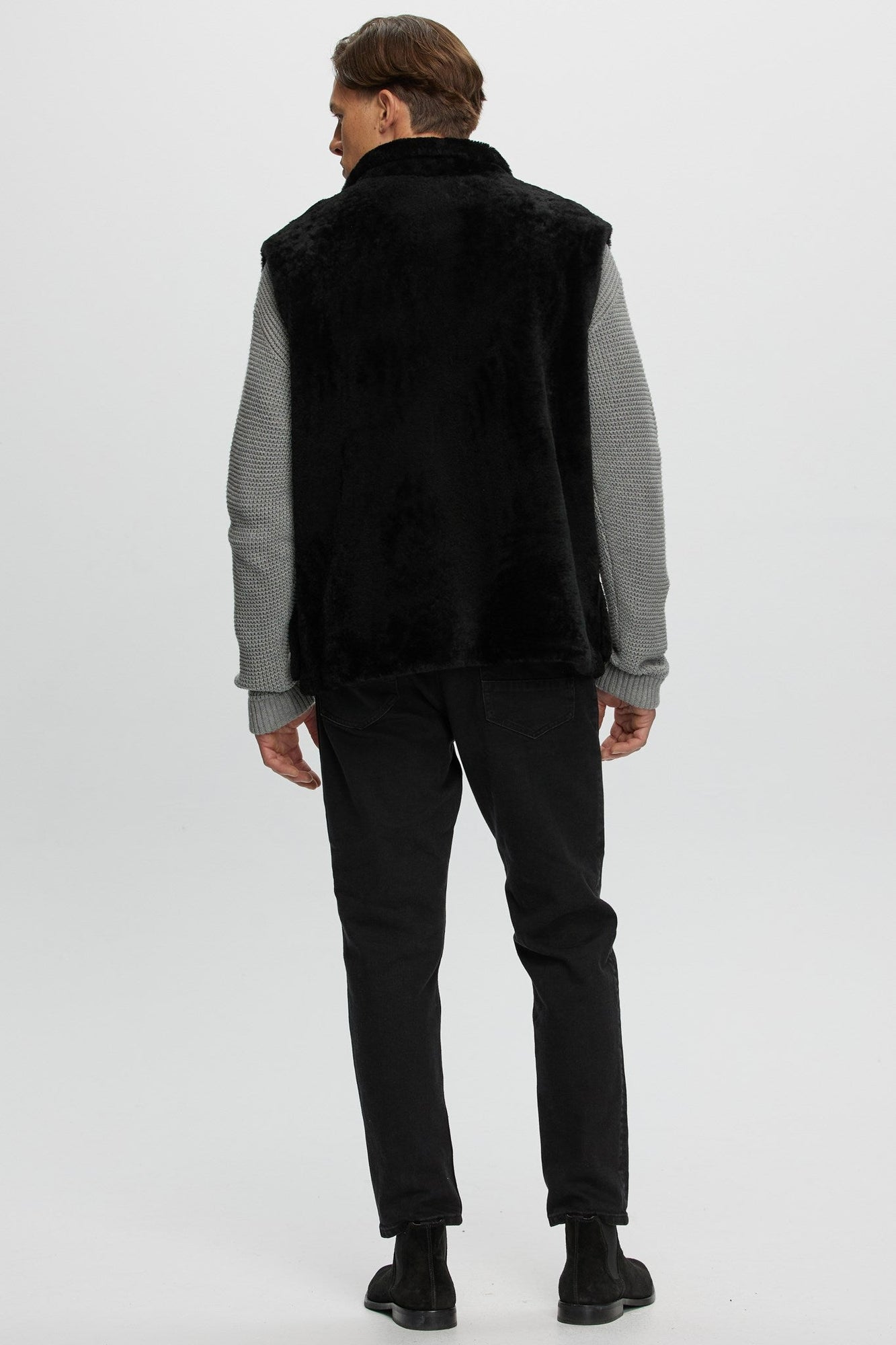 Sheared Select Shearling Vest | Men | Black