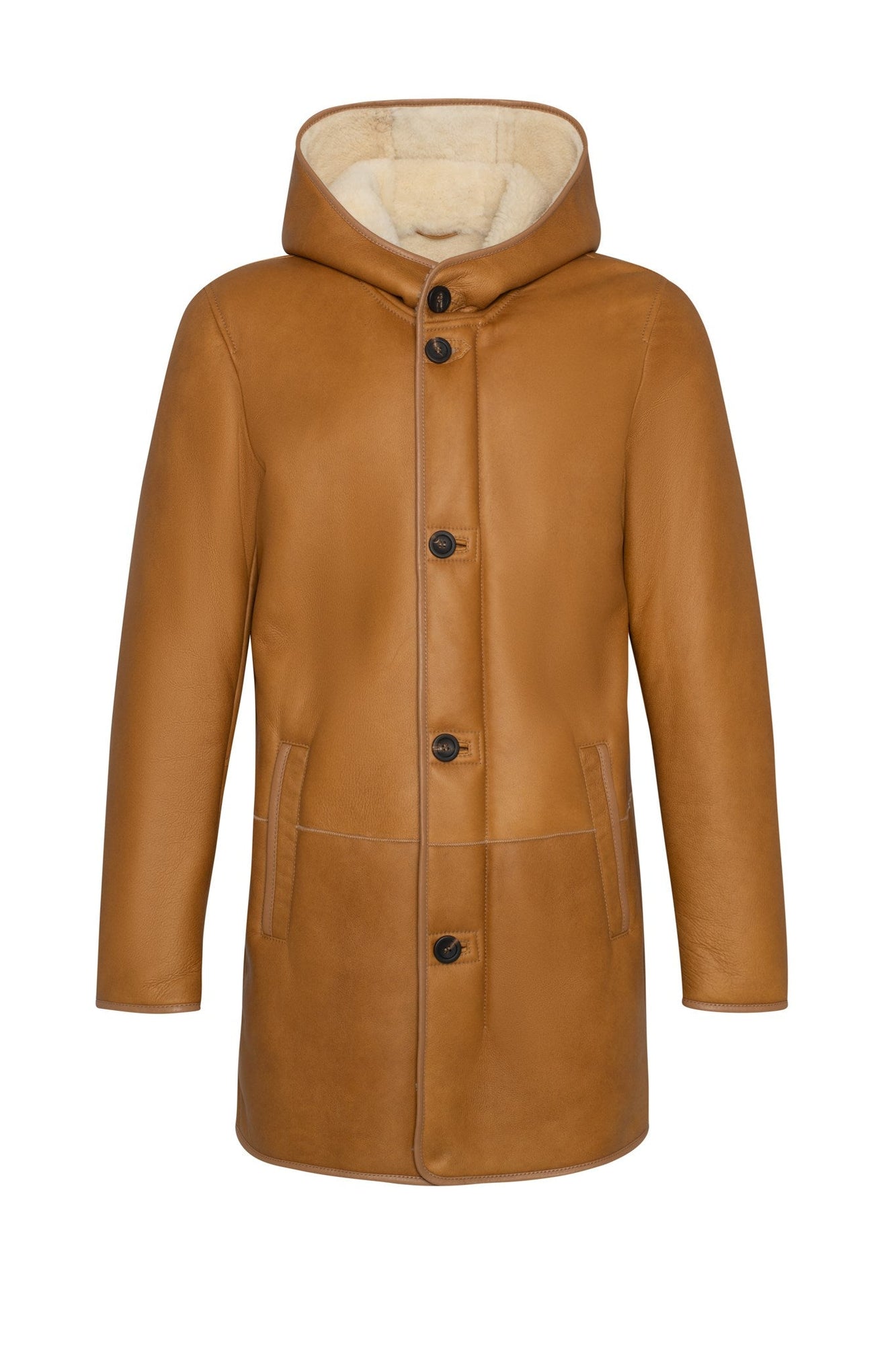 Shearling Lamb Parka | Men | Cognac