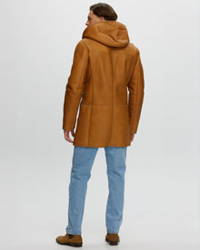 Shearling Lamb Parka | Men | Cognac