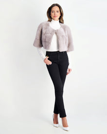 Mink Collarless Bolero | Women | Stucco