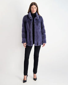 Mink Jacket | Women | Blue Gray Cross (V2)