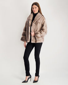 Mink Jacket | Women | Beige Cross (V1)