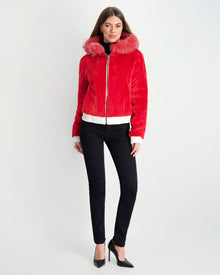 Mink Jacket With Fox Hood Trim | Women | Fragola