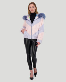 Mink Jacket With Fox Trim | Women | Azure