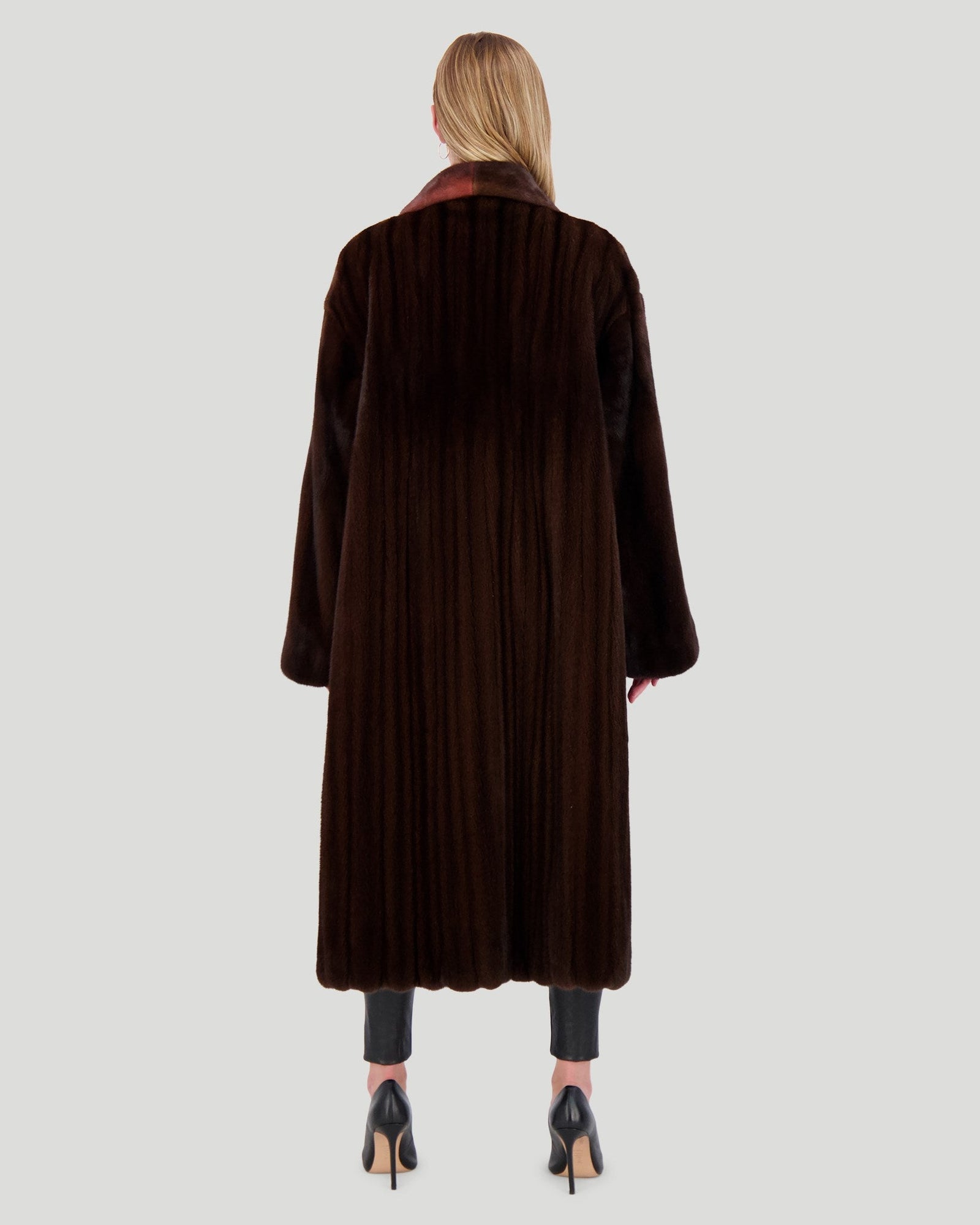 Mink Let Out Coat | Women | Guava x Mahogany