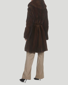 Mink Parka With Belt | Women | Scanbrown