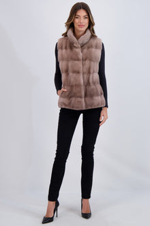 Mink Vest | Women | Smoky Rose