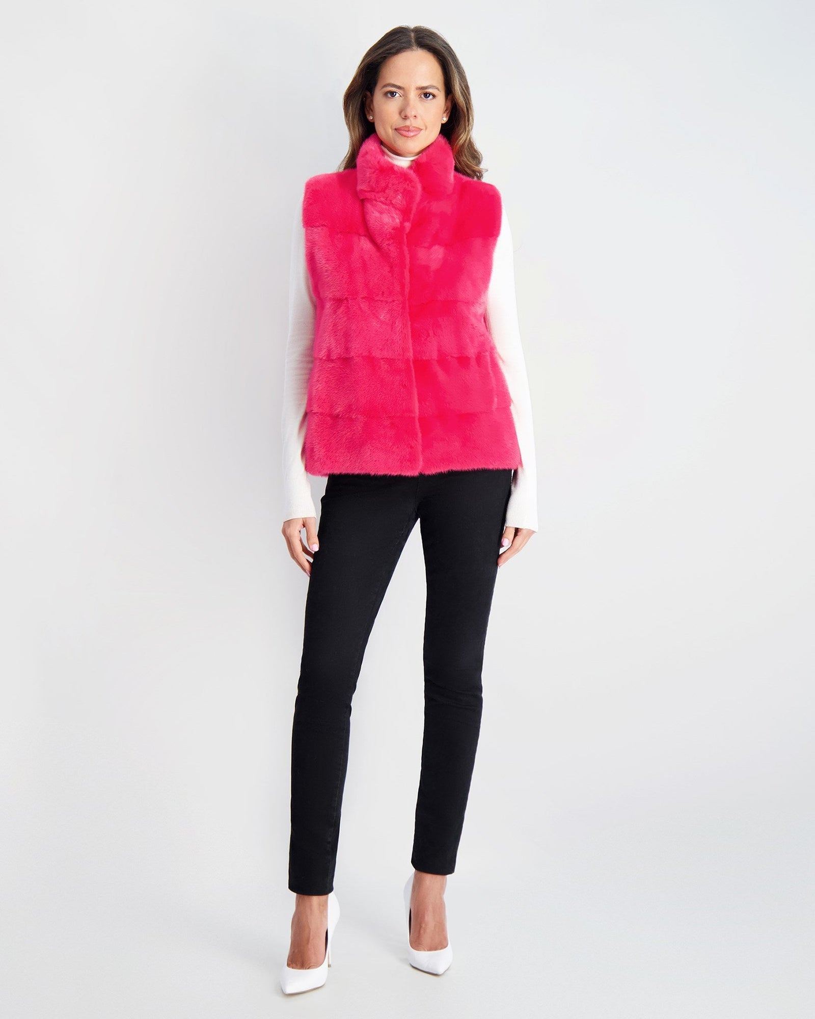 Mink Vest | Women | Fuschia