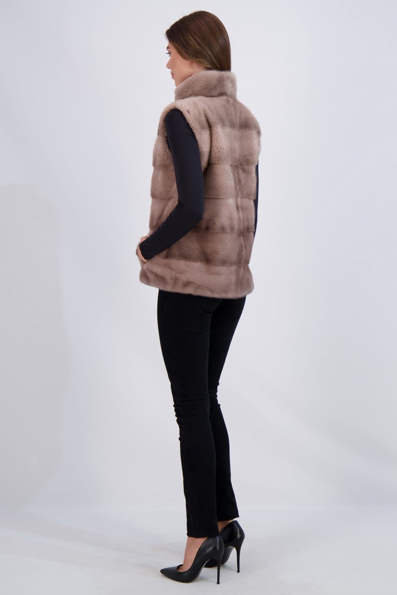 Mink Vest | Women | Smoky Rose