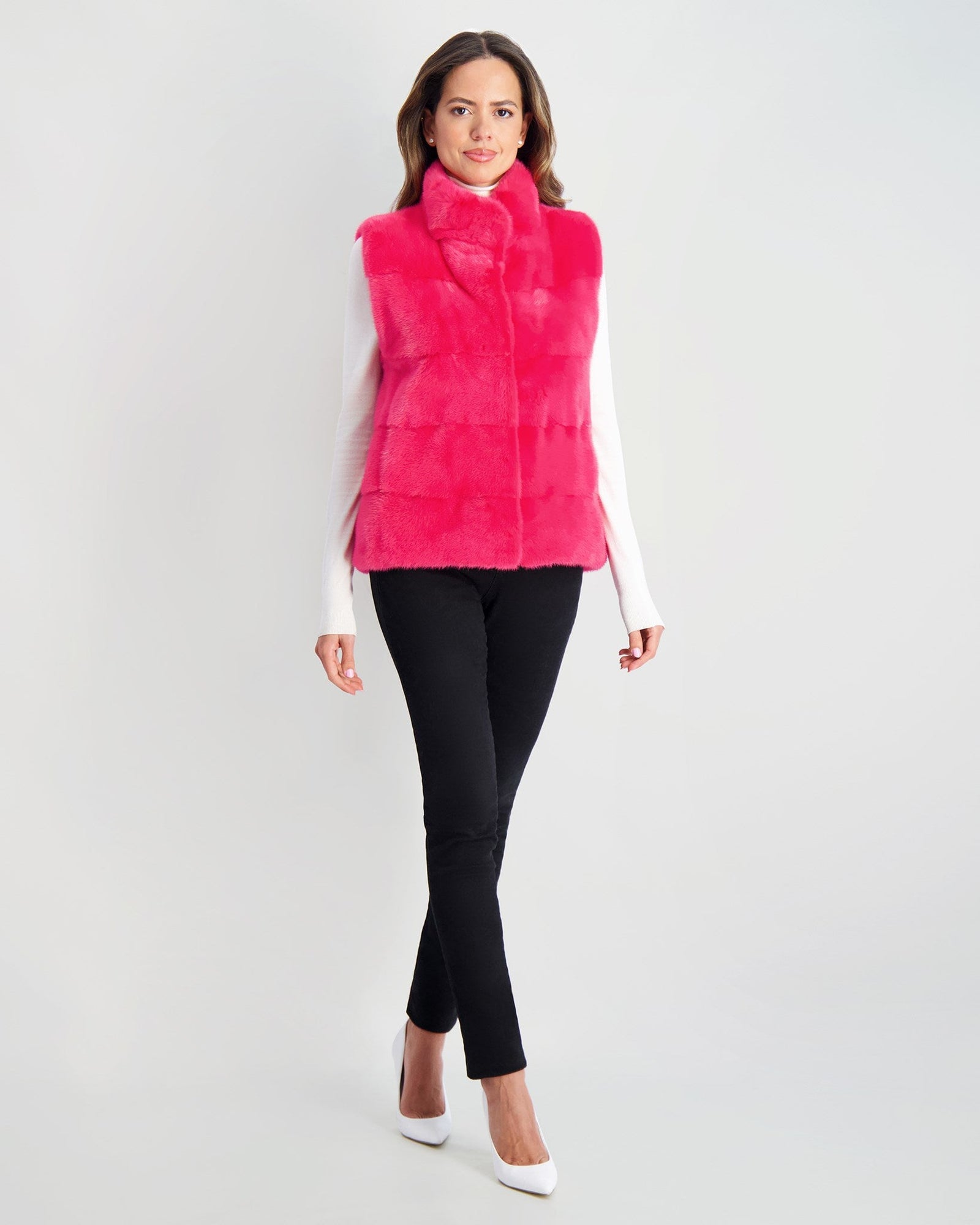 Mink Vest | Women | Fuschia