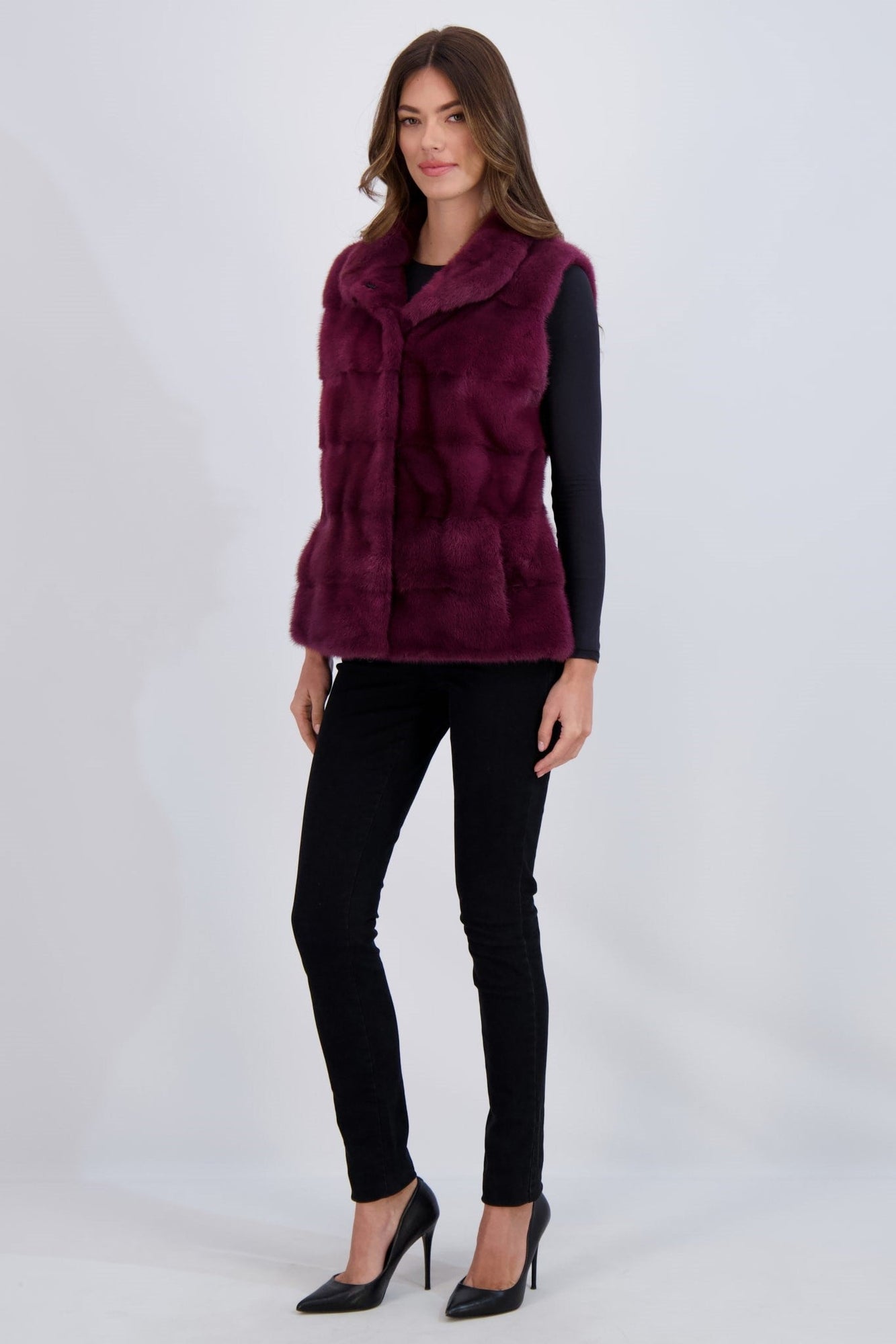 Mink Vest | Women | Magenta