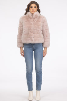 Reversible Merinillo Shearling Lamb Jacket With Cropped Sleeves | Women | Blush x Blush